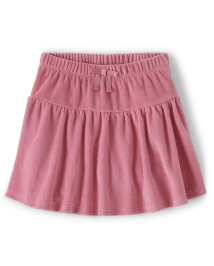 Jupe-short froncée en velours Fille - Bear Hugs