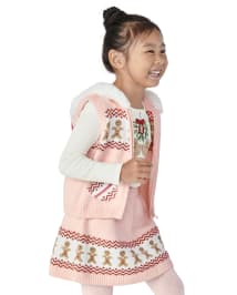 Girls Intarsia Gingerbread Sweater Skirt - Gingerbread House
