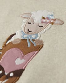 Haut botte en agneau brodé pour fille - Little Rocky Mountain