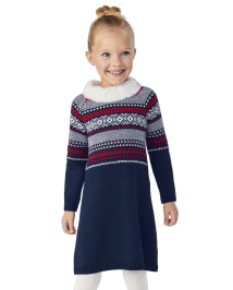 Robe pull Fairisle assortie pour filles - Célébrations de famille