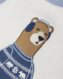 Haut raglan ours brodé pour garçons - Bear Hugs