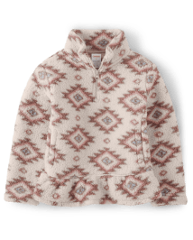 Girls Western Fleece Half Zip - Little Rocky Mountain