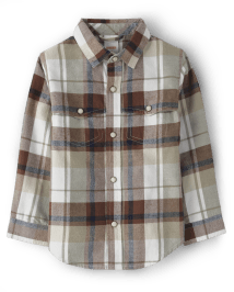 Boys Plaid Snap Front Shirt - Little Rocky Mountain