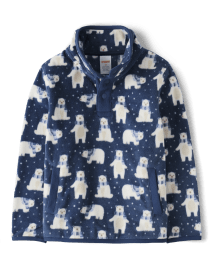 Boys Polar Bear Fleece Pullover - Bear Hugs