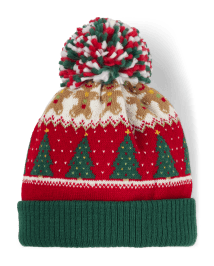 Chapeau à pompons Fairisle en pain d&#39;épice pour garçons - Maison en pain d&#39;épice
