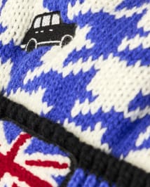 Boys Houndstooth Pom Pom Hat - London Calling