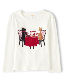 Haut brodé Tea Time pour Fille - London Calling