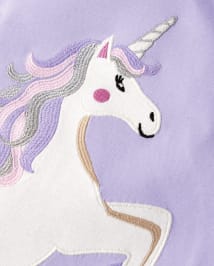 Girls Embroidered Unicorn Top - Unicorn Princess