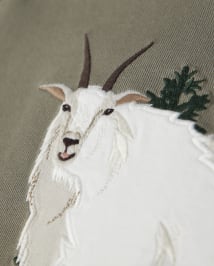Haut superposé brodé à motif de chèvre pour garçon - Little Rocky Mountain
