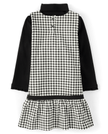 Girls Turtleneck And Houndstooth Jumper 2-Piece Set - London Calling