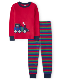 Boys train pajamas clearance