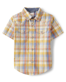 Boys Matching Family Plaid Snap Front Shirt - Country Trail
