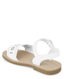 Girls Perforated Floral Sandals