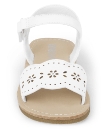 Girls Perforated Floral Sandals