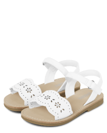 Girls Perforated Floral Sandals
