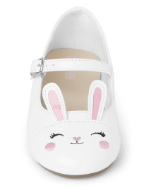 Girls Embroidered Bunny Ballet Flats - Spring Celebrations