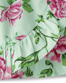 Girls Floral Ruffle Skort - Time for Tea