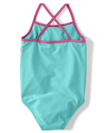 Girls Rainbow Tiered One Piece Swimsuit - Splish-Splash