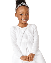 Girls Faux Pearl Cardigan - Special Occasions