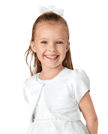 Gymboree Girls Satin Bolero Jacket All Dressed Up in White Size 4T 100 Polyester