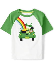 Boys Embroidered St. Patrick's Day Top - Little Leprechaun