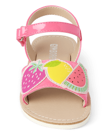 Girls Applique Fruit Sandals - Festive Fruit