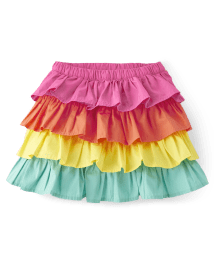 Fille arc-en-ciel Tiered Jupe-short - Festive Fruit