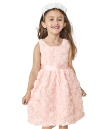 Girls Sleeveless Tulle Woven Rosette Dress All Dressed Up PETAL Gymboree CA