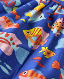 Girls Fish Tiered Dress - Splish-Splash