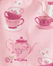 Girls Teacup Capri Leggings - Time for Tea
