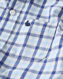 Chemise boutonnée à carreaux Dad And Me pour garçons - Bleu Belle