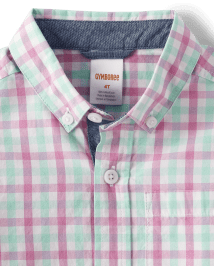 Boys Dad And Me Plaid Button Down Shirt - Time for Tea