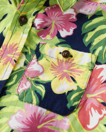 Boys Matching Family Tropical Button Up Shirt - Aloha