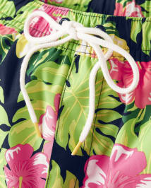 Mens Matching Family Tropical Swim Trunks - Aloha