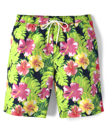 Mens Matching Family Tropical Swim Trunks - Aloha