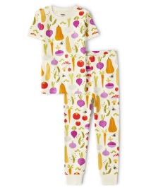 Pyjama ajusté en coton à motif végétal pour enfants - Gymmies