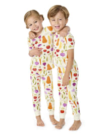 Pyjama ajusté en coton à motif végétal pour enfants - Gymmies