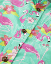 Chemise Boutonnée Flamingo Assortie Garçons Famille - Tropical Paradise