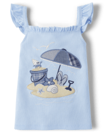 Débardeur de plage brodé pour filles - Sandy Shores