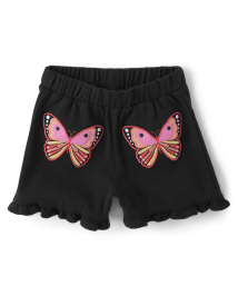 Short papillon appliqué pour filles - Magical Monarch