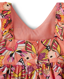 Girls Butterfly Ruffle Dress - Magical Monarch