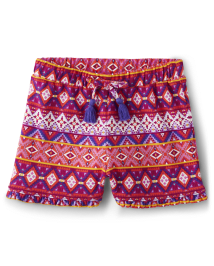 Short taille haute en jacquard pour fille - Island Spice