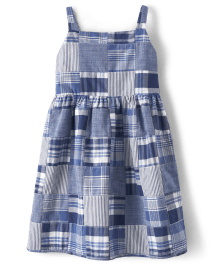Girls Madras Dress - Sandy Shores