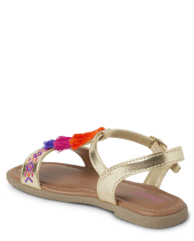 Girls Embroidered Tassel Sandals - Island Spice | Gymboree CA - SOFT GOLD