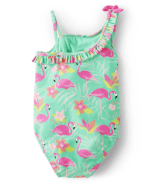 Maillot de bain une pièce flamant rose pour filles - Splish-Splash