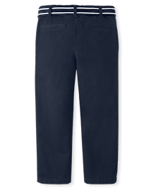 Boys Wrinkle Resistant Belted Chino Pants - Uniform
