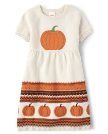 Robe pull Fille Intarsia Pumpkin - Lil' Pumpkin
