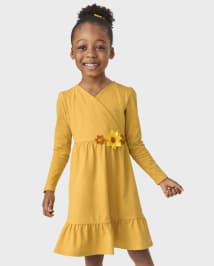 Girls Floral Tiered Dress - Happy Harvest
