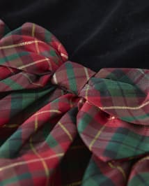 Girls Matching Family Plaid Bow Fit And Flare Dress - A Royal Christmas