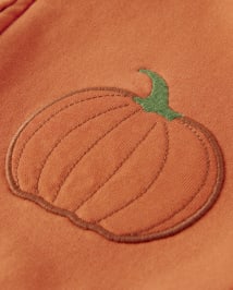 Girls Applique Pumpkin Fleece Zip-Up Hoodie - Lil' Pumpkin